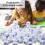 Akrylowe kości 16 mm z wygładzoną powierzchnią 100 sztuk 