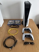 PlayStation 5 + 2 pady + 2 gry