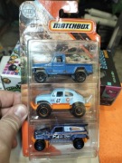 Matchbox 3 pak no road no problem nowy zestaw autek resortów 