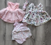 Zestaw ubrań dla dziewczynki r 62 stan idealny, 50 szt, sukienki, body...