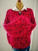 Sweterek fuksja oranż