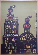 LOT Samolotem LOTu do Krakowa plakat Tokarczyk RAR