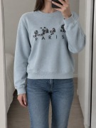 Błękitna bluza Kenzo Paris z napisem po arabsku L