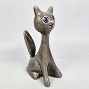 Kot mid-century modern ceramika Faianta Sighisoara Rumunia połowa XXw. 