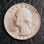 QUARTER  DOLLAR---1980--P--BŁEDY--USA