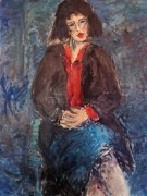 Dziewczyna, rok 1988 - Mario, obraz olejny, 89,5 x 114 cm.