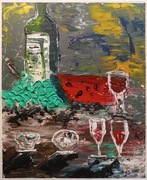 obraz akryl 24/30 Tytuł - Spotkanie w ogrodzie