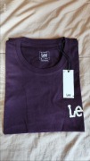 Lee ciemno liliowy fioletowy t-shirt patch logo rozm XL 