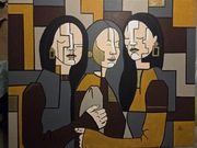 Recznie malowany obraz akrylowy , duzy