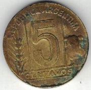 Argentyna 5 centavos 1948 17 mm nr 1