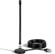 BINGFU Antena radiowa CB 27 MHz CB BNC Soft Whip magnetyczna antena