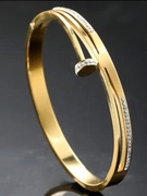 Bransoletka minimalistyczna stal nierdzewna cyrkonie modna viralowa