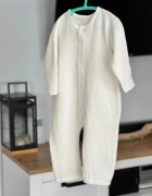 Handmade rampers pajacyk ecru rozmiar 74 bawełna dla dziecka