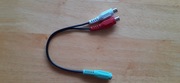 Kabel RCA Female / Gniazdo Jack 3.5mm Długość 24cm
