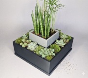 Doniczka składana, kwadratowa, trzyczęściowa. 