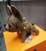 Breloczek bulldog louis vuitton brązowy dog