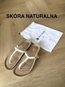 Nowe skórzane klapki Hey Marly wszystkie rozmiary japonki sandały