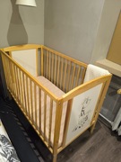 Łóżeczko 120x60 SOSNA ŻYRAFA z barierką, tapczanik.