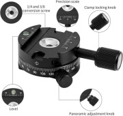 Głowica fotograficzna do statywów poziomująca panoramiczna nieużywana