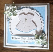 Kartka w pudelku "Pamiątka Chrztu Świętego"