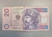 Banknot 20 zł 1994 seria GM