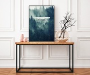 Plakat B2 50x70 200 g las drzewa mgła góry FC3