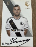 Tomasz Brzyski Legia Warszawa - oryginalny autograf karta 10x15 cm
