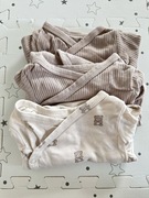 3 szt. body kopertowe H&M noworodek 62, 100% bawełna