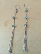 SREBRNE KOLCZYKI długie wiszące cyrkonie srebro 925