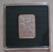 Srebrna moneta 10 zł z 2009 roku - husarz i folder
