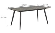 Nowy stół Broke 1935 beton/czarny