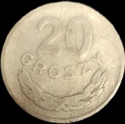 Moneta 20 GROSZY 1962 AL Polska Rzeczpospolita Ludowa UNIKAT