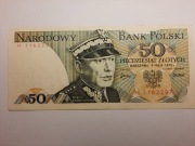 50 zł 1975 seria H aUNC