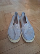 Buty, baletki, baleriny, tenisówki F&F - srebrne - roz. 38