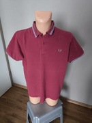 Fred Perry koszulka polo męska 42 XL męska Made in England burgund vintage