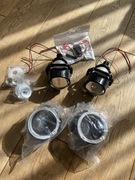 2x Biled BI led projektor soczewka gwint 2.5” + maskownice