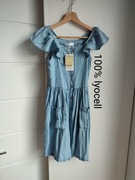 NOWA z metką sukienka 100% lyocell Mango roz. 140