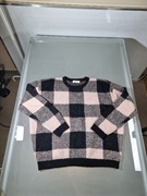 Sweter Dziewczęcy H&M w Kratę Rozmiar 158