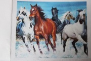 Haft diamentowy 40x50  konie obraz na ramie