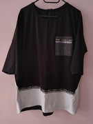 Bluzka czarna fashion roz. L/xl wymiary opis 