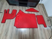 Czerwone dywaniki pikowane renault gama t płaska podłoga