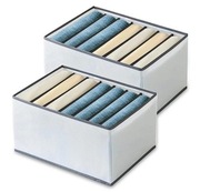 Zestaw 2 Sztuk Organizer Do Szafy Na Ubrania Spodnie Swetry Z Przegródkami 