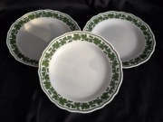 Talerze deserowe Miśnia Liść winorośli Meissen płaskie 3 sz vintage 