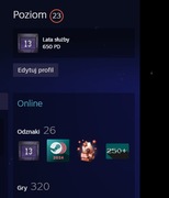 Sprzedam Konto Steam 320 gier, jeden właściciel, 13 lat konta, 23 poziom