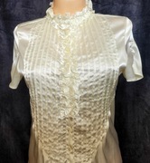 Koszula damska Reserved 38 M – kremowa z falbaną, elegancka