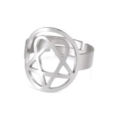 owalny regulowany pierścionek Him - Heartagram  
