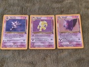 Karty Pokemon Gengar, Hypno, Haunter holo 