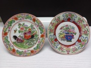 Chiński talerz zestaw 2szt stary vintage retro 