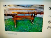 Stół stolarski  dębowy - antyk