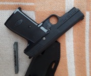 Zabytkowy pistolet hukowy - straszak START 3 - 6mm, kabura / wiatrówka?